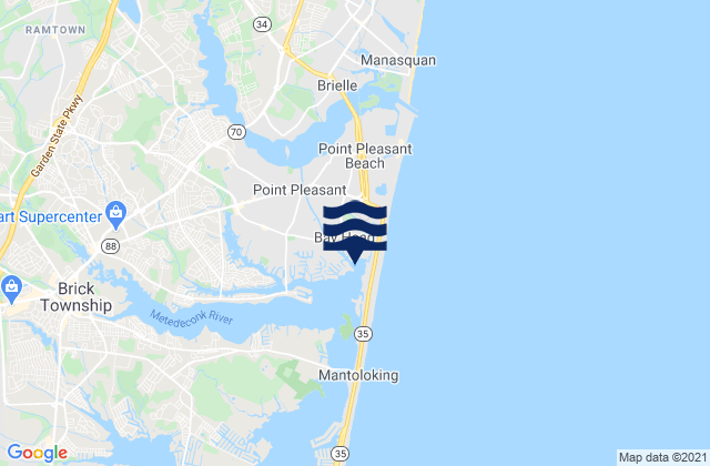 Bay Head Harbor, United States tide chart map