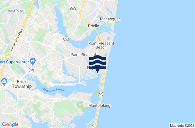 Bay Head, United States tide chart map