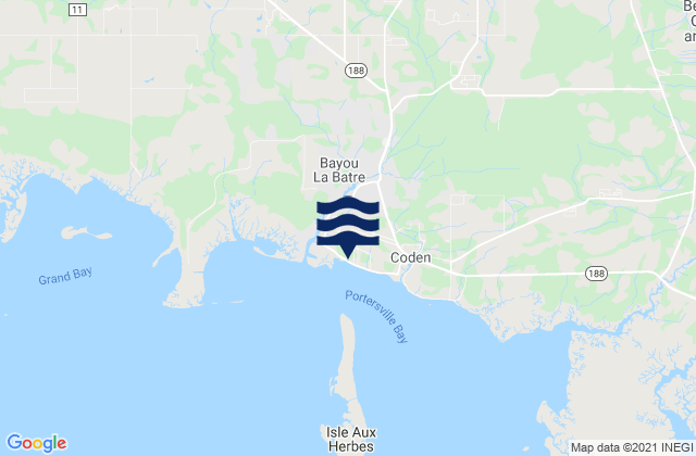Bayou La Batre, United States tide chart map