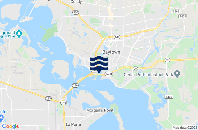 Baytown, United States tide chart map