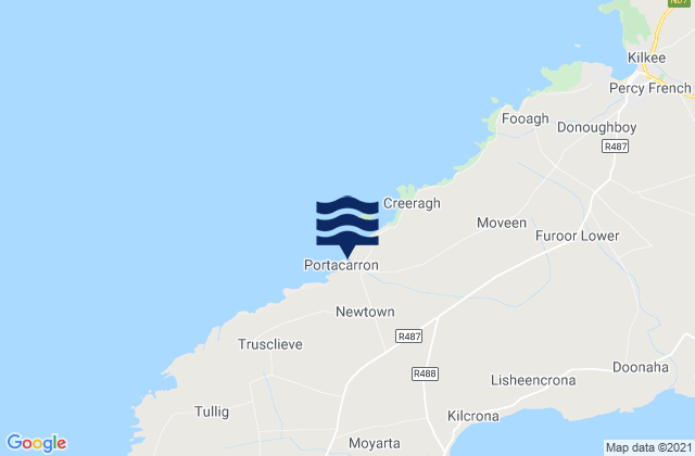 Bealanaglass, Ireland tide times map