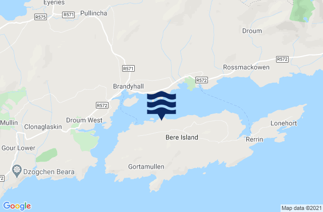 Bear Island, Ireland tide times map