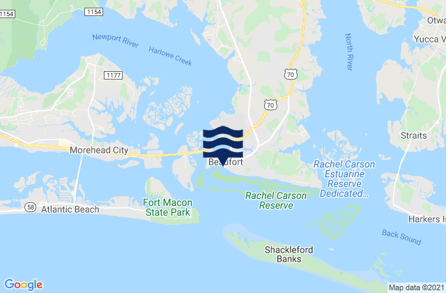 Beaufort, United States tide chart map