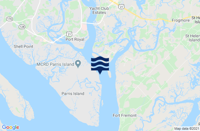Beaufort County, United States tide chart map