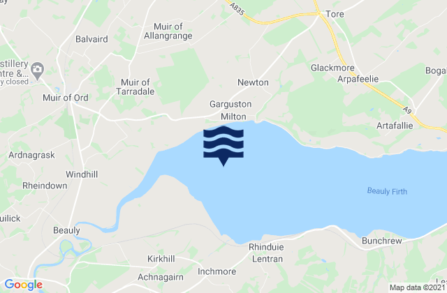 Beauly Firth, United Kingdom tide times map