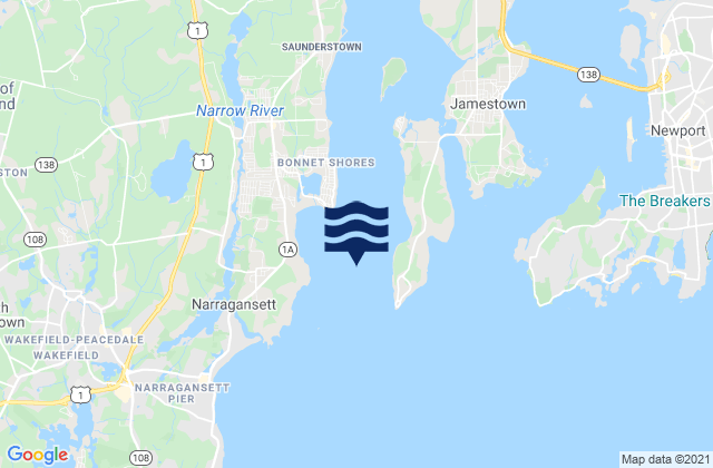 Beavertail Point 0.8 mile northwest of, United States tide chart map