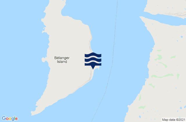 Belanger Island, Canada tide times map