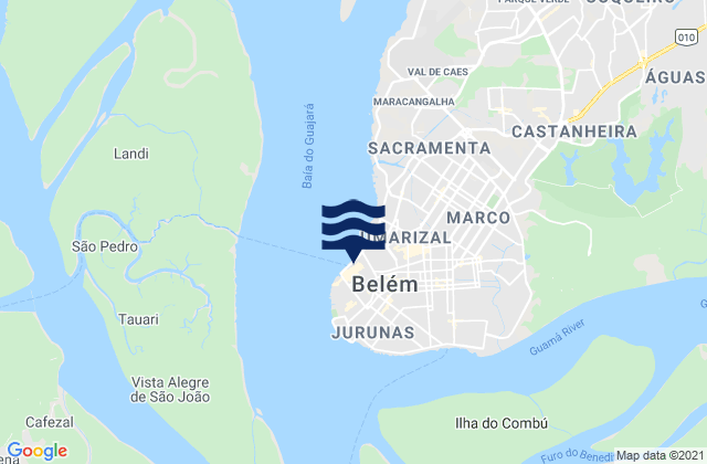 Belem (Para), Brazil tide times map