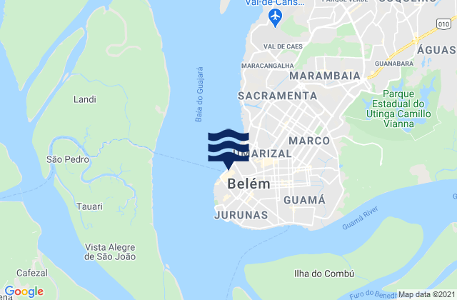 Belem, Brazil tide times map