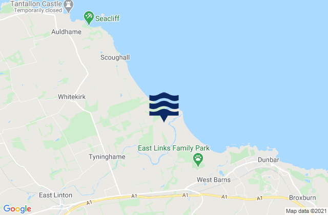 Belhaven Bay, United Kingdom tide times map