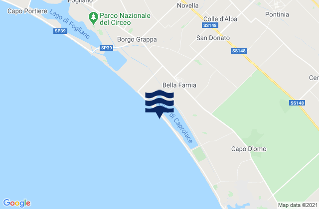 Bella Farnia, Italy tide times map