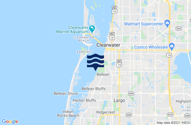 Belleair FL Tide Charts High - Belleair Pinellas County Florida United States Tide Chart Map 6233820 