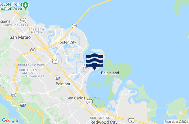 Belmont, United States tide chart map