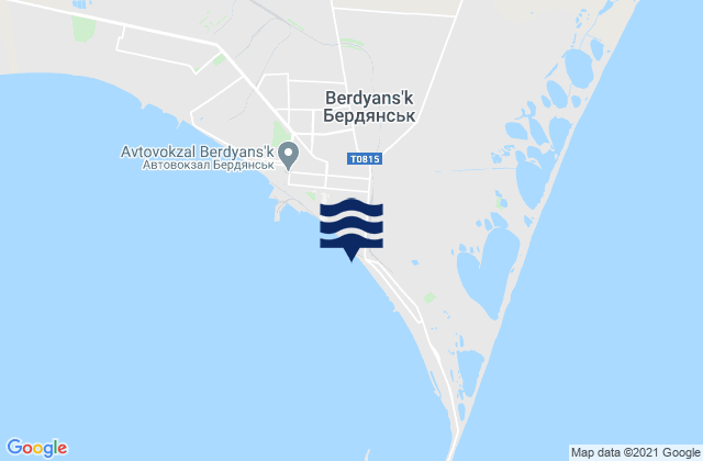 Berdyans'k, Ukraine tide times map