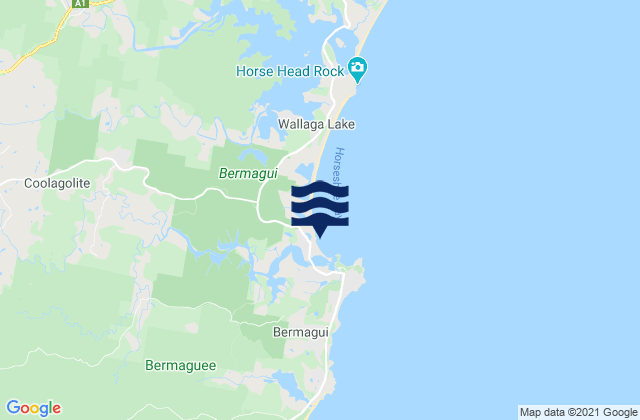 Bermagui, Australia tide times map