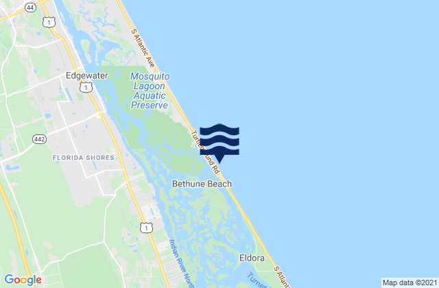 Bethune Beach, United States tide chart map