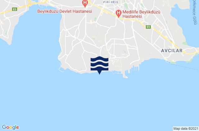 Beylikduezue, Turkey tide times map