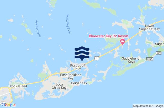Big Coppitt Key (Northeast Side Waltz Key Basin), United States tide chart map