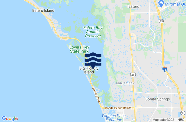 Big Hickory Island, United States tide chart map