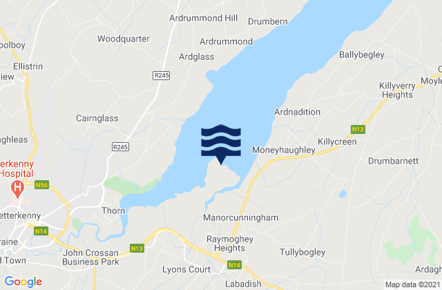 Big Isle, Ireland tide times map
