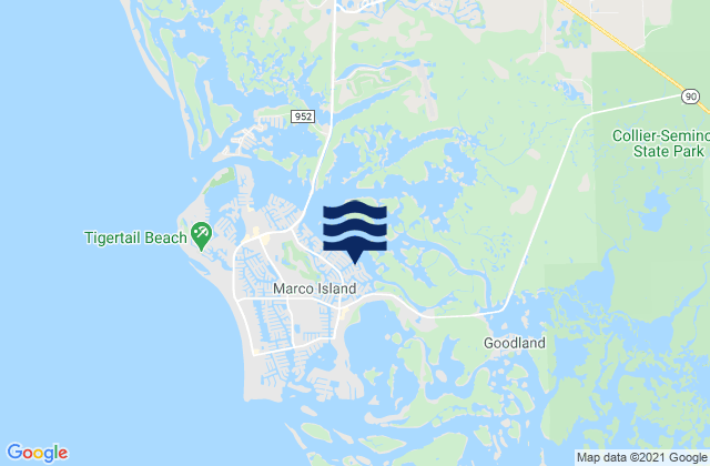 Big Marco Island, United States tide chart map