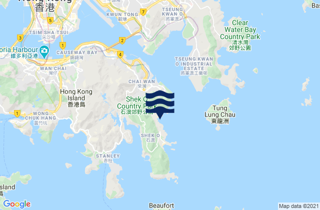 Big Wave Bay, Hong Kong tide times map