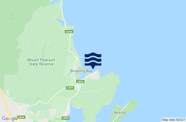 Binalong Bay, Australia tide times map