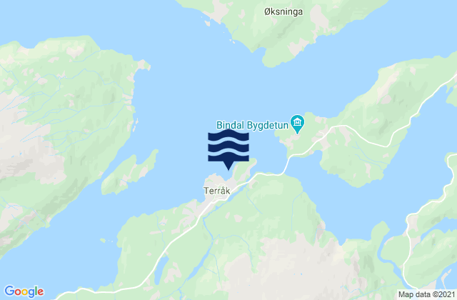 Bindal, Norway tide times map