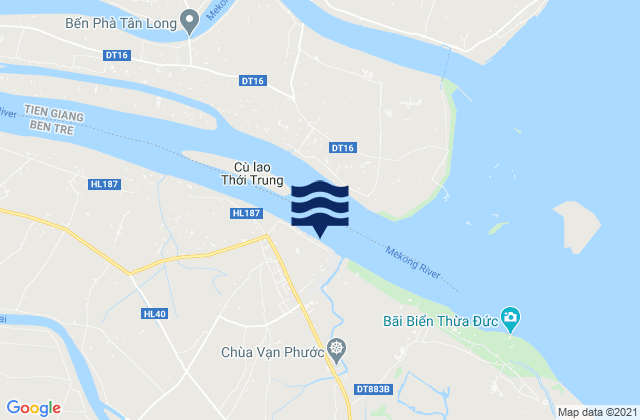 Binh Dai, Vietnam tide times map