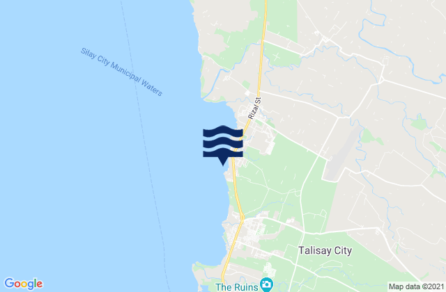 Binonga, Philippines tide times map