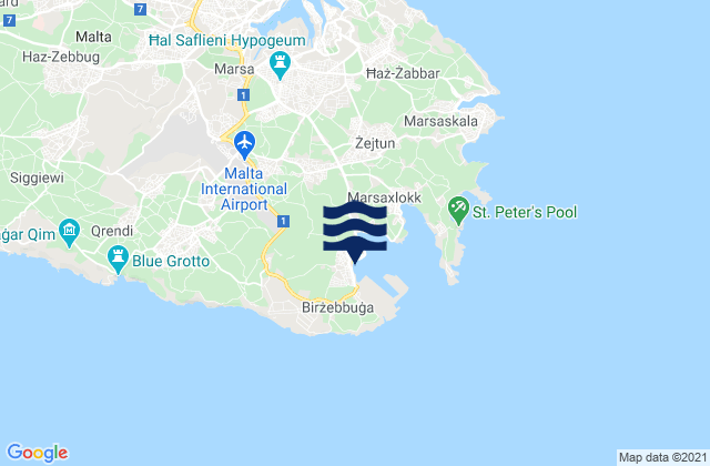 Birzebbuga, Malta tide times map
