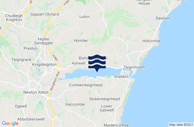 Bishopsteignton, United Kingdom tide times map