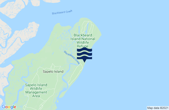 Blackbeard Creek (Blackbeard Island), United States tide chart map