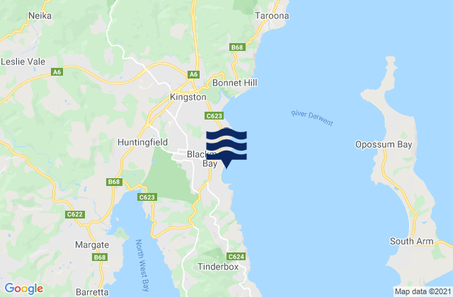 Blackmans Bay, Australia tide times map