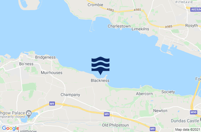 Blackness Bay, United Kingdom tide times map