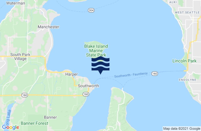 Blake Island S of, United States tide chart map