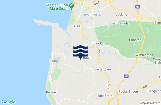 Bleadon, United Kingdom tide times map