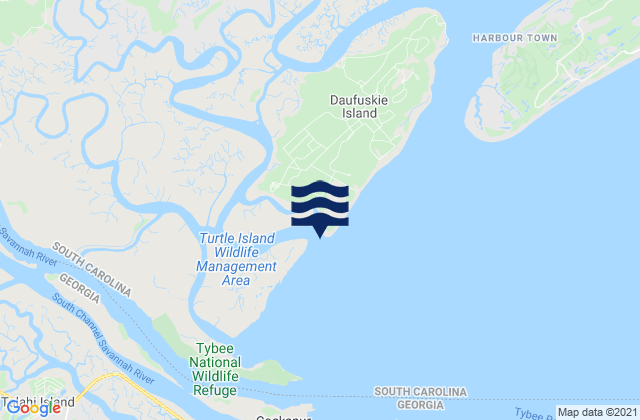 Bloody Point Daufuskie Island, United States tide chart map