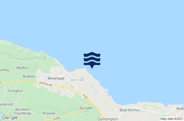 Blue Anchor Bay, United Kingdom tide times map