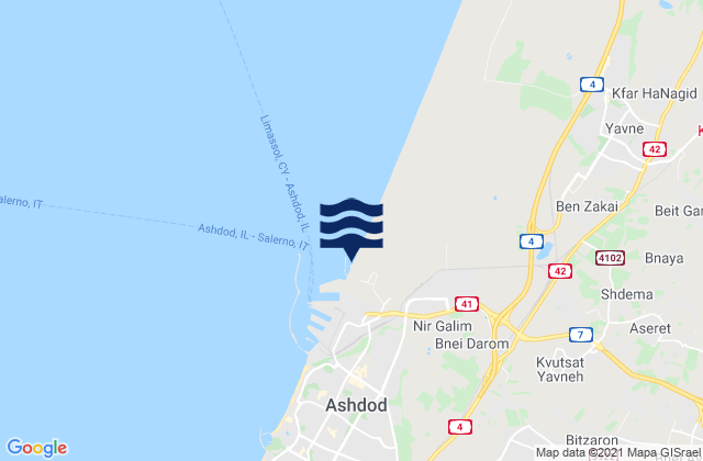 Bnei Ayish, Israel tide times map
