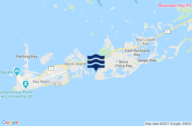 Boca Chica Key Southwest End, United States tide chart map