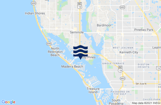 Boca Ciega Bay, United States tide chart map