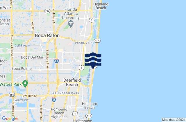 Boca Del Mar, United States tide chart map