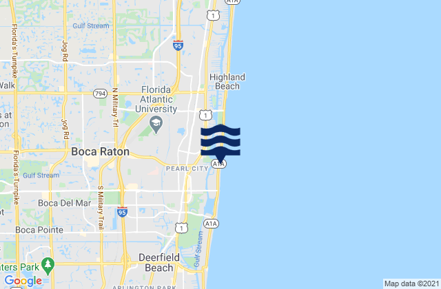 Boca Raton, United States tide chart map