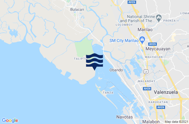 Bocaue, Philippines tide times map