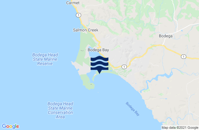 Bodega Bay, United States tide chart map