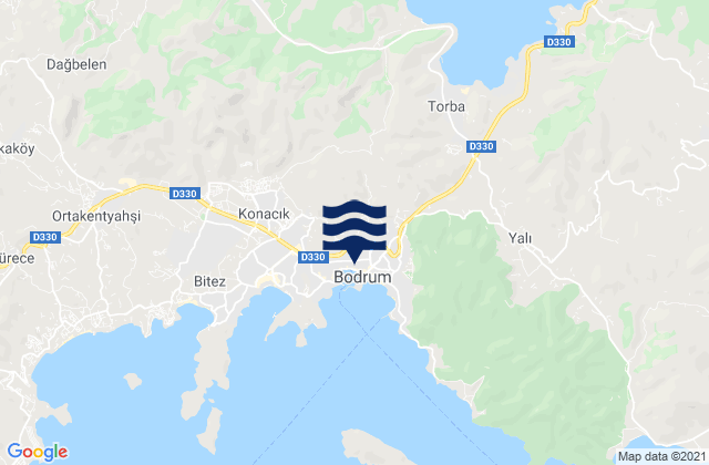 Bodrum, Turkey tide times map