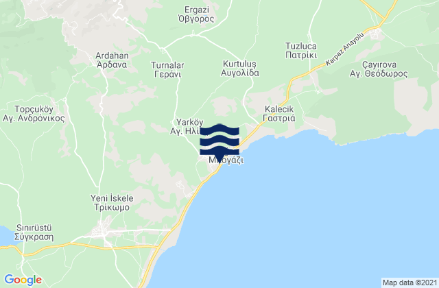 Bogazi, Cyprus tide times map