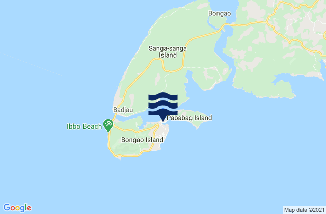 Bongao, Philippines tide times map