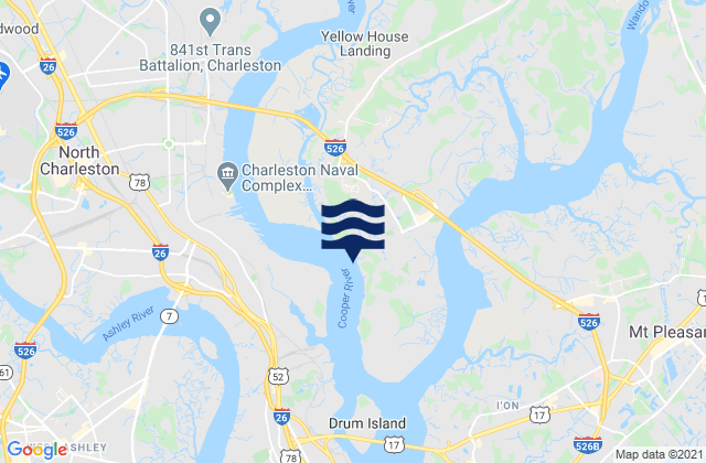Bonneau Ferry (East Branch), United States tide chart map